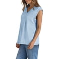 thumbnail image 3 of SUCS Cap Sleeve Tops for Women Summer V Neck Tank Top 2024 Casual Loose Fit, 3 of 5