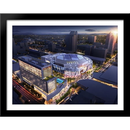 Golden 1 Center 36×28 Large Black Wood Framed Print Art – Home of the Sacramento Kings