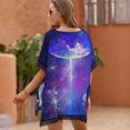 thumbnail image 5 of Earth Galaxy Space Women's Swimsuit Coverup Summer Beach Cover Up Bathing Suit Dress, 5 of 6