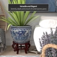 thumbnail image 3 of Red Lantern 16" Ladies Blue & White Porcelain Fishbowl Planter, 3 of 6