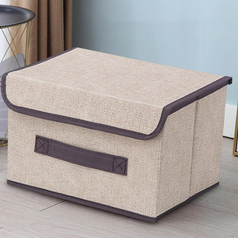 Lot De 2 Boîtes De Rangement En Tissu Pliables Avec Couvercle – Organiseur Maison