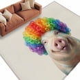 thumbnail image 6 of Funny Pig Area Rug 5x7 Washable Rug Non Slip Rainbow Abstract Animals Large Area Rug Soft Stainresistant Indoor Floor Carpet for Living Room Bedroom Home Office Dining Room Nursery, 6 of 8