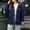 Navy hooded windproof jacket women a1, variant on Women's Long Sleeve Hooded Windproof Jacket Loose Solid Color Zip Up Trench Coat Outerwear with Pocket Casual Fall Winter Outfit, Gray 2XL