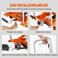 thumbnail image 6 of VEVOR Hydraulic Lift Table Cart, 500lbs Capacity 28.5" Lifting Height, Manual Single Scissor Lift Table with 4 Wheels and Non-slip Pad, Hydraulic Scissor Cart for Material Handling, Orange, 6 of 9