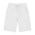 thumbnail image 4 of Gtoiithly Women's Summer Elastic High Waist Drawstring Wide Straight Leg Relaxed Fit Casual Shorts with Deep Pockets White XL, 4 of 4