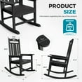 thumbnail image 4 of Ciokea Outdoor Black Rocking Chair All-Weather HDPE Oversize Porch Rocker Chair for Patio Garden Backyard, 4 of 8