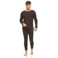 thumbnail image 2 of 2 Piece Thermal Sets for Men, Base Layer Long Johns Underwear, Top & Bottom, Cotton, Solid Colors, 2 of 5