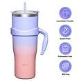 thumbnail image 3 of THILY 40 oz Insulated Tumbler with Handle - Stainless Steel Coffee Travel Mug with Lid and Straws, Keep Drinks Cold for 34 Hours or Hot for 12 Hours, BPA Free, Lavender Dream, 3 of 4