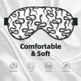 thumbnail image 3 of Goofa Hand Drawn Snake Printed Sleep Eye Mask for Men Women, Zero Eye Pressure Sleeping Mask, Light Blocking Night Blindfold, Soft Eye Shade Cover, 3 of 7
