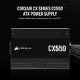thumbnail image 2 of FUENTE CORSAIR CX550 550W 80 PLUS BRONZE ATX, 2 of 7