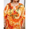 thumbnail image 5 of Edolynsa Plus Size Moroccan Kaftan Dress for Women Embroidery Caftan Tunic Maxi Beach Dresses Bathing Suit Cover up Sleepwear, 5 of 8