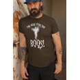 thumbnail image 2 of Halloween Men's I'm Here For The Boos Brown Short Sleeve Graphic Tee, 2 of 5