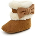 thumbnail image 2 of ReedCA Baby Girl Plush Winter Snow Bowknot Boots, 2 of 9