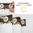 thumbnail image 2 of No Hook Shower Curtains with Snap-in Liner Set, Sunflower Waterproof Hotel Style Bathroom Shower Curtain, Yellow Flowers Summer Botanical Wooden Retro Art Breathable Mesh Top Bath Curtains 60''x72'', 2 of 9