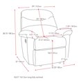 thumbnail image 4 of CorLiving Luke White Bonded Leather Recliner, 4 of 8