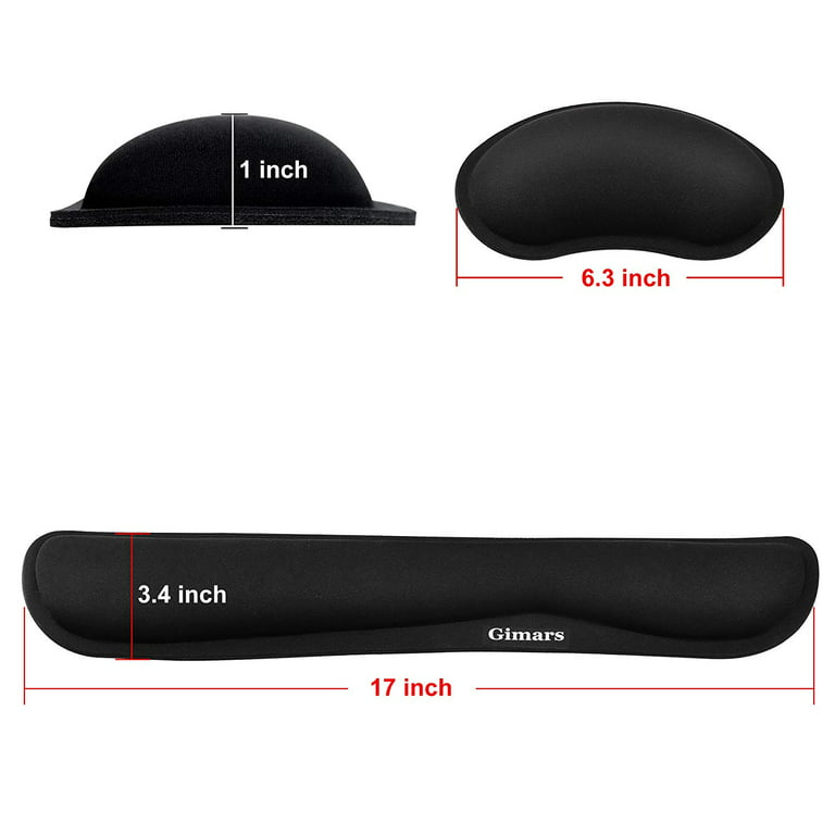 Gimars[20% Large Smooth Superfine Fibre Memory Foam Ergonomic Mouse Pad  Wrist Rest Support - Mousepad with Nonslip Base for Laptop, Computer,  Gaming 