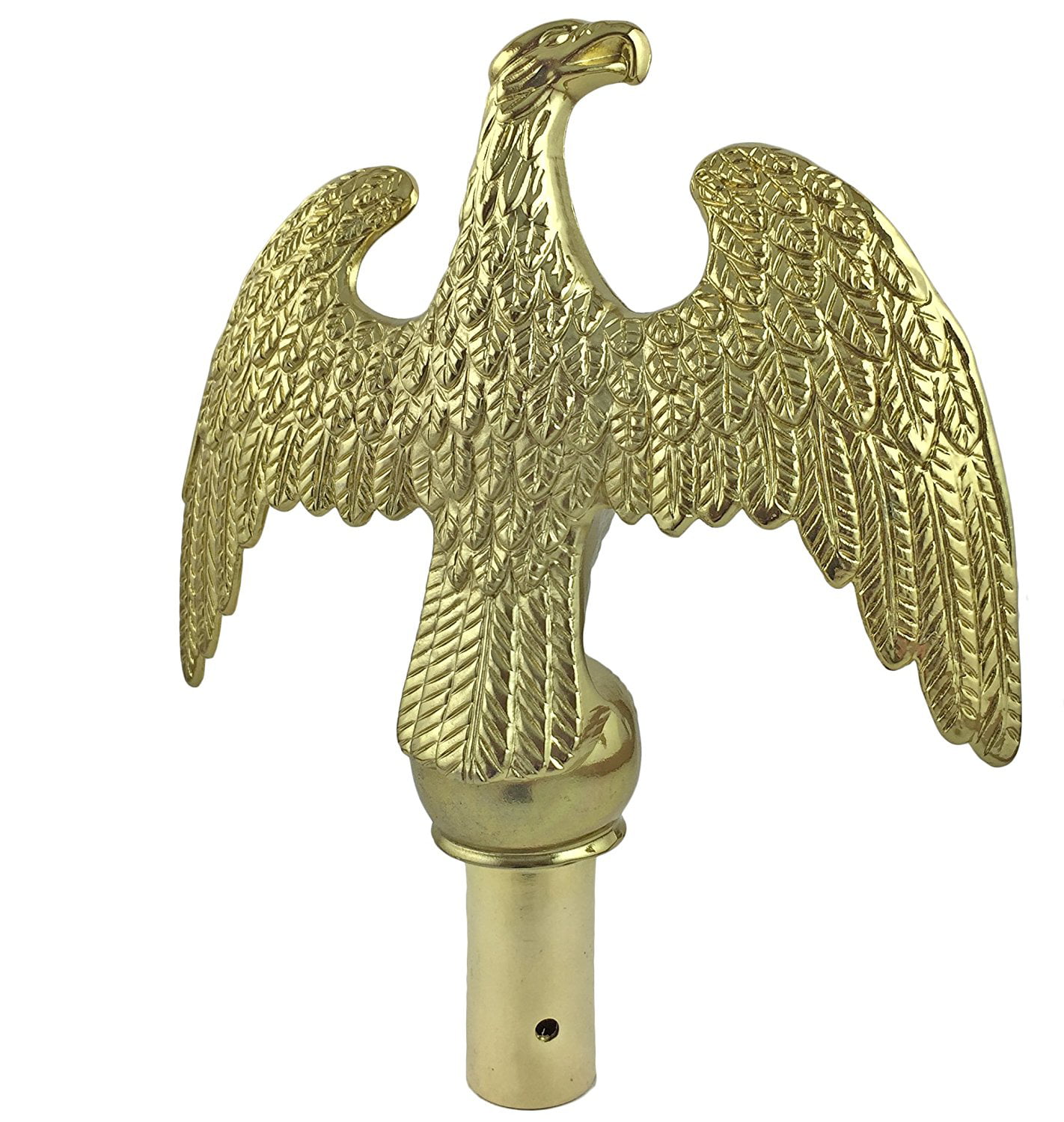 Golden Eagle Flag Pole Topper 7" wing span Flagpole Ornament 6" tall 