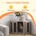 thumbnail image 4 of PawHut Dog Crate Furniture, 41 Inch Corner Design with Cushion, Grey, 4 of 10