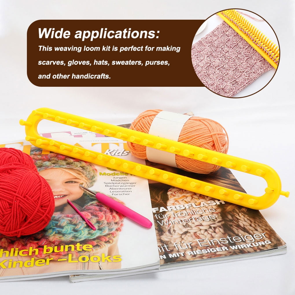 DEFNES Knitting Loom Scarf Weaving Board for Kids Beginners Girls Frame  Looming Kit Anniversary Present DIY Tools Hand 