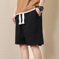 thumbnail image 1 of MYG Bermuda d'Été pour Hommes Shorts de Plage Droits Amples Mode Décontractée Mode Urbaine, 1 of 9