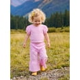 thumbnail image 5 of BemeyourBBs Toddler Baby Girl Summer Clothes 6 12 18 24 Months 2 3 4 Years Baby Girl Summer 2 Piece Outfit Puff Short Sleeve Plaid Gingham Print Shirt Tops and Elastic Waist Flare Pants Set, 5 of 9