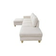 thumbnail image 5 of Pemberly Row Modern / Contemporay Sectional Sofa Cream White, 5 of 11