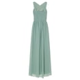 thumbnail image 4 of Little Mistress Womens Ruched Pleated Maxi Dress, 4 of 5