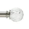 thumbnail image 3 of hometrends Facetted Acrylic Ball 1" Drapery Rod Set 36-66" Nickel, 3 of 3