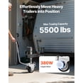 thumbnail image 2 of VEVOR Electric Trailer Dolly, 5500 lbs Towing Capacity, 380W 12V Motorized Jockey Wheel with 23 ft/min Moving Speed, 12.2-24.8 in Adjustable Clamp Height & 8 in Rubber Tire, For Moving Caravan Boat, 2 of 9