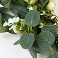 thumbnail image 4 of Corona de eucalipto verde, corona de hojas de eucalipto artificial con bayas grandes, corona de vegetación de primavera/verano para decoración de ventana de pared de puerta delantera-20 pulgadas Adepaton WMPH-734, 4 of 6