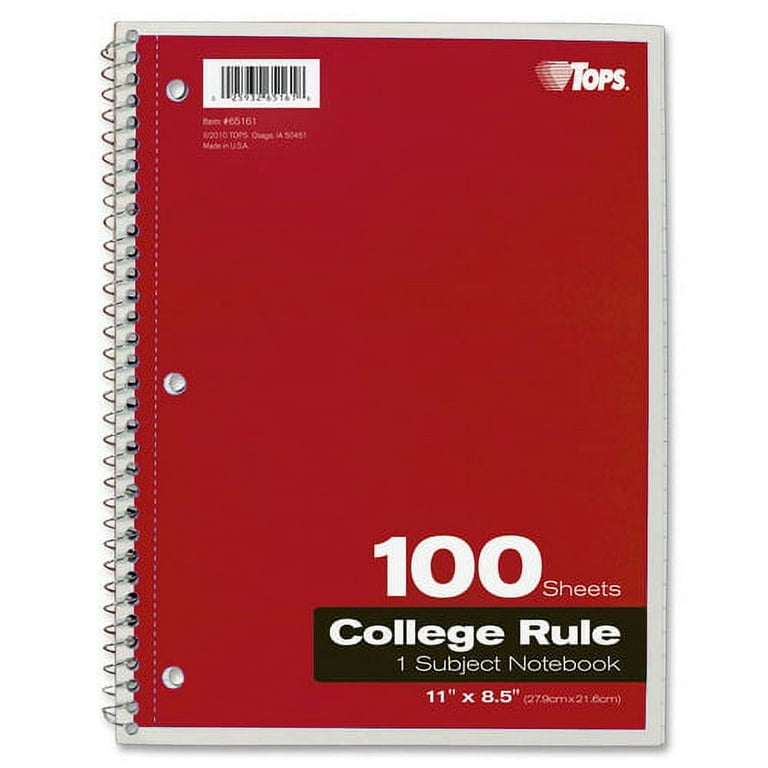 Wireless One-Subject Notebook, Medium/College Rule, Green Cover, 11 x 8.5, 80 Sheets Wireless One-Subject Notebook, Medium/College Rule, Green Cover, 11 x 8.5, 80 Sheets