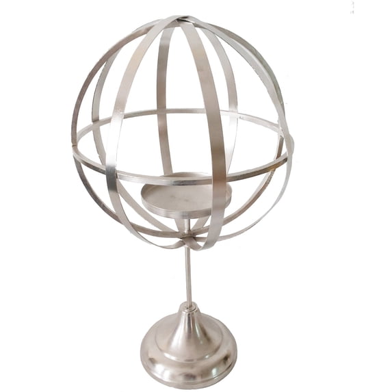 A and B Home Sphere On Stand Candle Holder