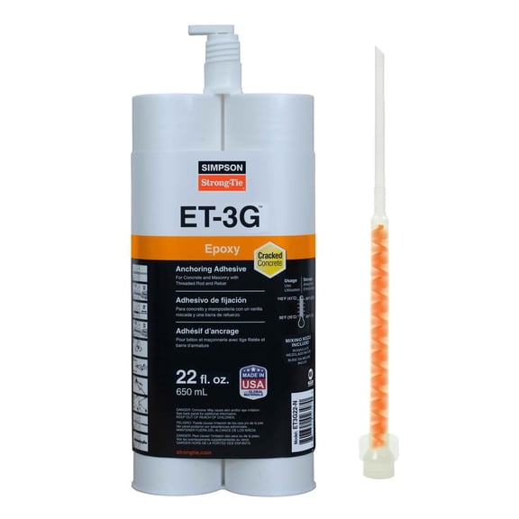 Simpson Strong-Tie ET3G22-N - 22oz Epoxy Anchoring Adhesive w/Nozzle