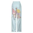 thumbnail image 5 of Kuromi And My Melody Pajamas Pants Soft Elastic Waist PJ Bottoms Comfy Lounge Long Pants, 5 of 7