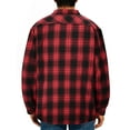 thumbnail image 5 of GENTS BLISS Flannel Shirts for Men Plaid Button Up Men Shirts Fleece Men Jacket Coat with Pocket, 5 of 14