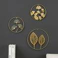 thumbnail image 3 of Hojas de ginkgo doradas, hojas para sala de estar, decoración de pared para colgar en la pared, decoración de pared, colgante de pared creativo sin perforaciones, 3 of 6
