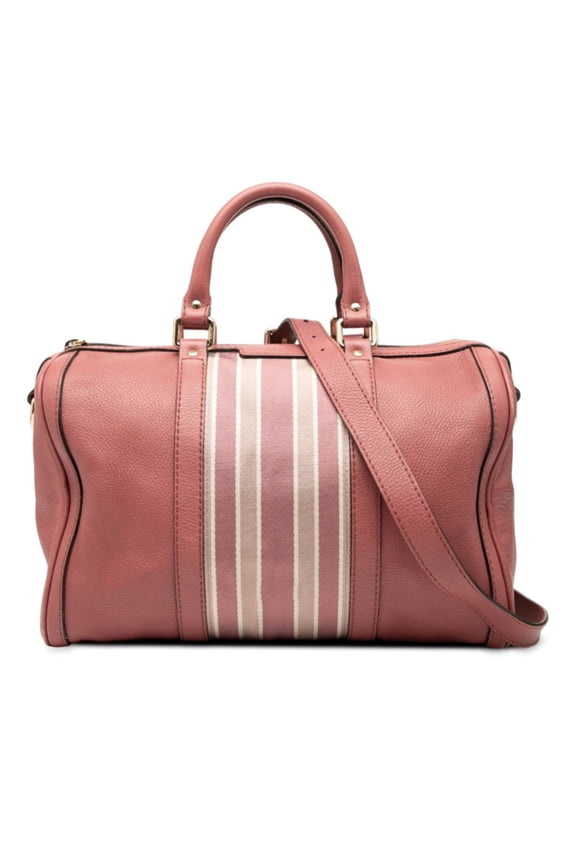 Pre-Owned Gucci Sherry Line Mini Boston Bag/Shoulder Bag, 2-Way, 247205, Pink Canvas and...
