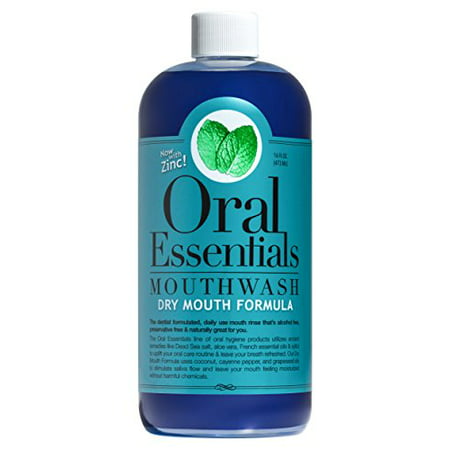 Oral Essentials Dry Mouth Mouthwash 16 oz Dentist Formulated Certified