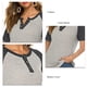 thumbnail image 5 of Camisa de verano Casual Suelto Cuello en V Moda Manga corta Botón Delantero Túnica de verano Top Gris XL Vhermosa, 5 of 6