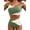 Mist Green, variant on Womens Bikini Set 2 Piece High Waisted Color Block Swimsuit Spaghetti Straps Bathing Suits Summer Beach Outfits