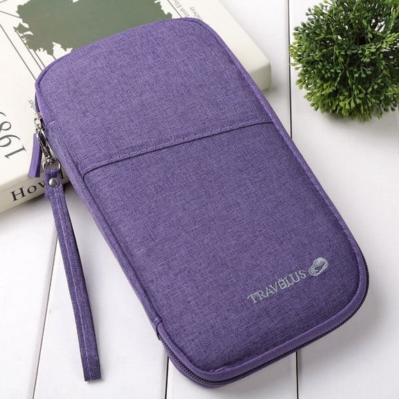 Travel Wallet Passport Holder,RFID Document Organizer with Hand Strap
