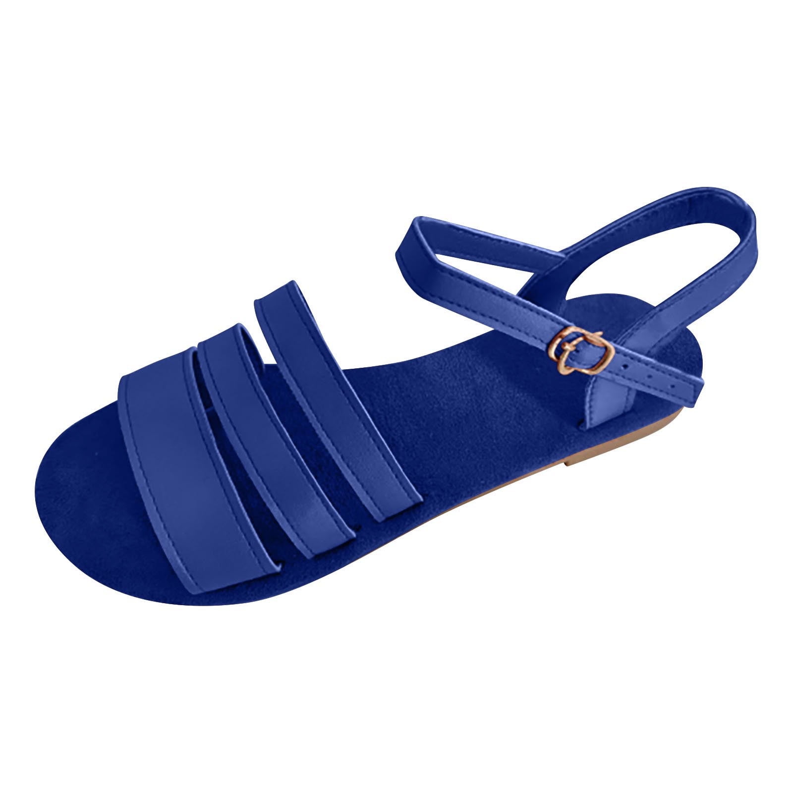 symoid Womens Flat Sandals Wide Width- Open Toe Comfort Casual Summer New  Brown Ladies Sandals Size 9 - Walmart.com