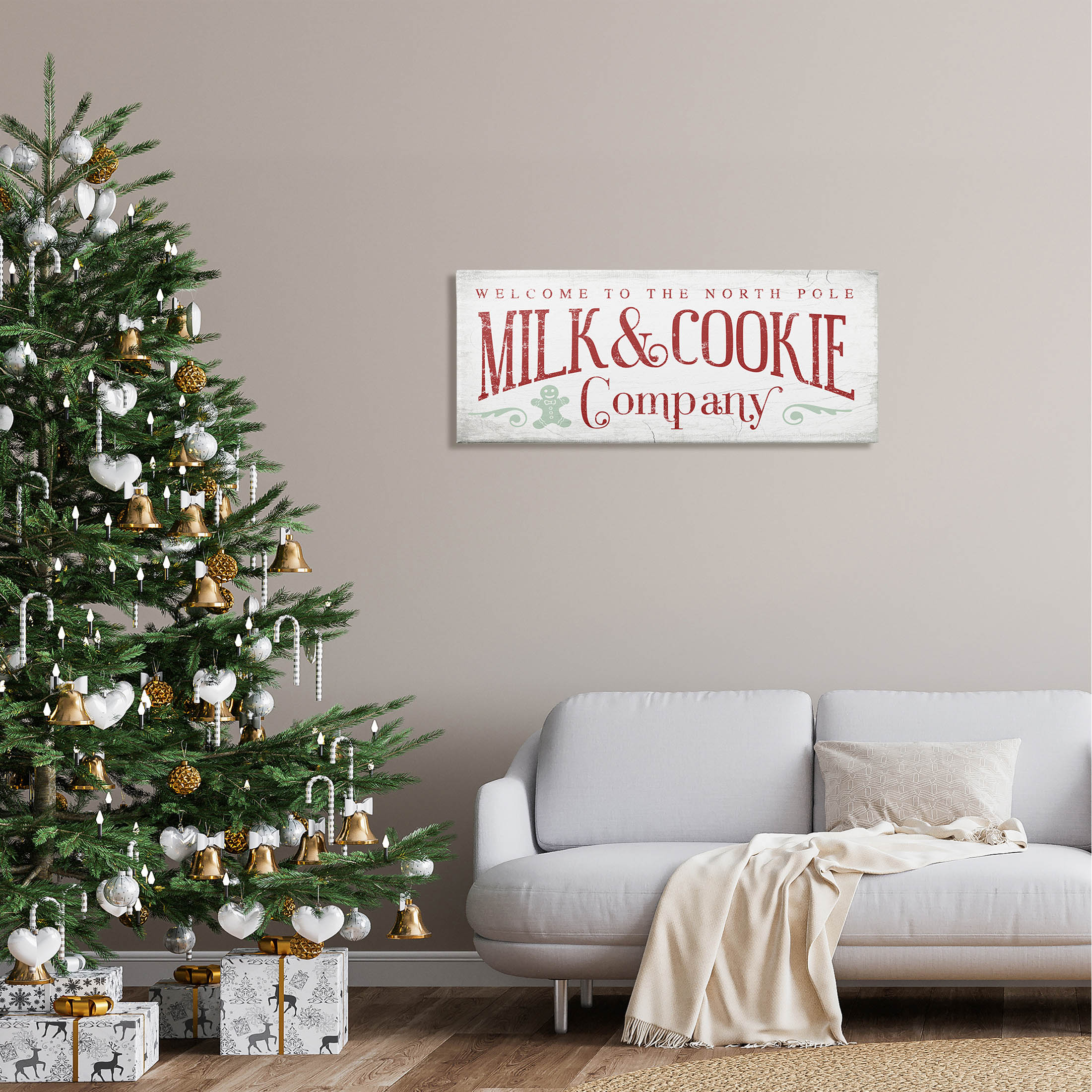 Stupell Industries Milk & Cookie Company Sign Graphic Art Gallery Wrapped Canvas Print Wall Art, Design by Lil' Rue