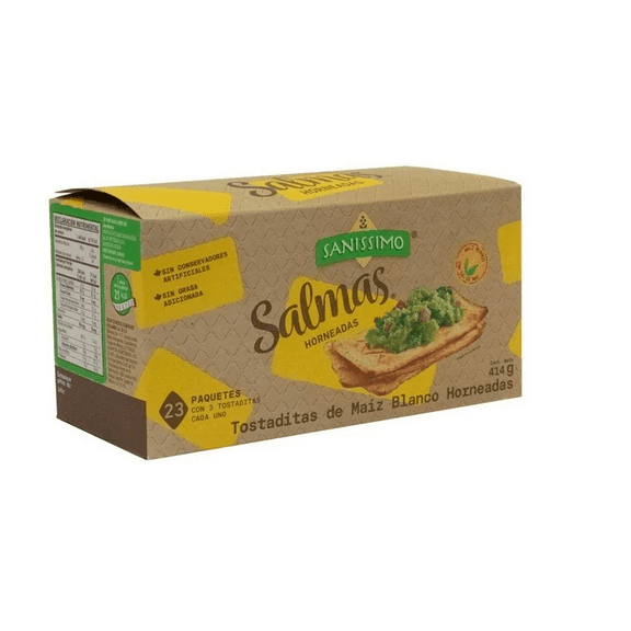 SALMAS SANISSIMO TOSTADITAS DE MAÍZ BLANCO/HORNEADAS