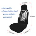thumbnail image 2 of Attack On Titan Auto Seat Covers 2pcs Car Seat Protectors Non-Slip Vehicle Seat Cushions Stylish Protective Car Seat Covers, 2 of 9