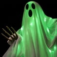 thumbnail image 5 of Light Up Green Ghost Halloween Yard Decoration, Glowing Outdoor Hanging Ghost Prop for Lawn Porch Garden Party, Spooky Holiday Decor for Nighttime Display Indoor Outdoor Scene Setup, 5 of 7
