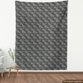 thumbnail image 4 of Ambesonne Fashion Fabric by the Yard Upholstery, Abstract Floral Monochrome, 3 Yards, Charcoal Grey and Off White, 4 of 5