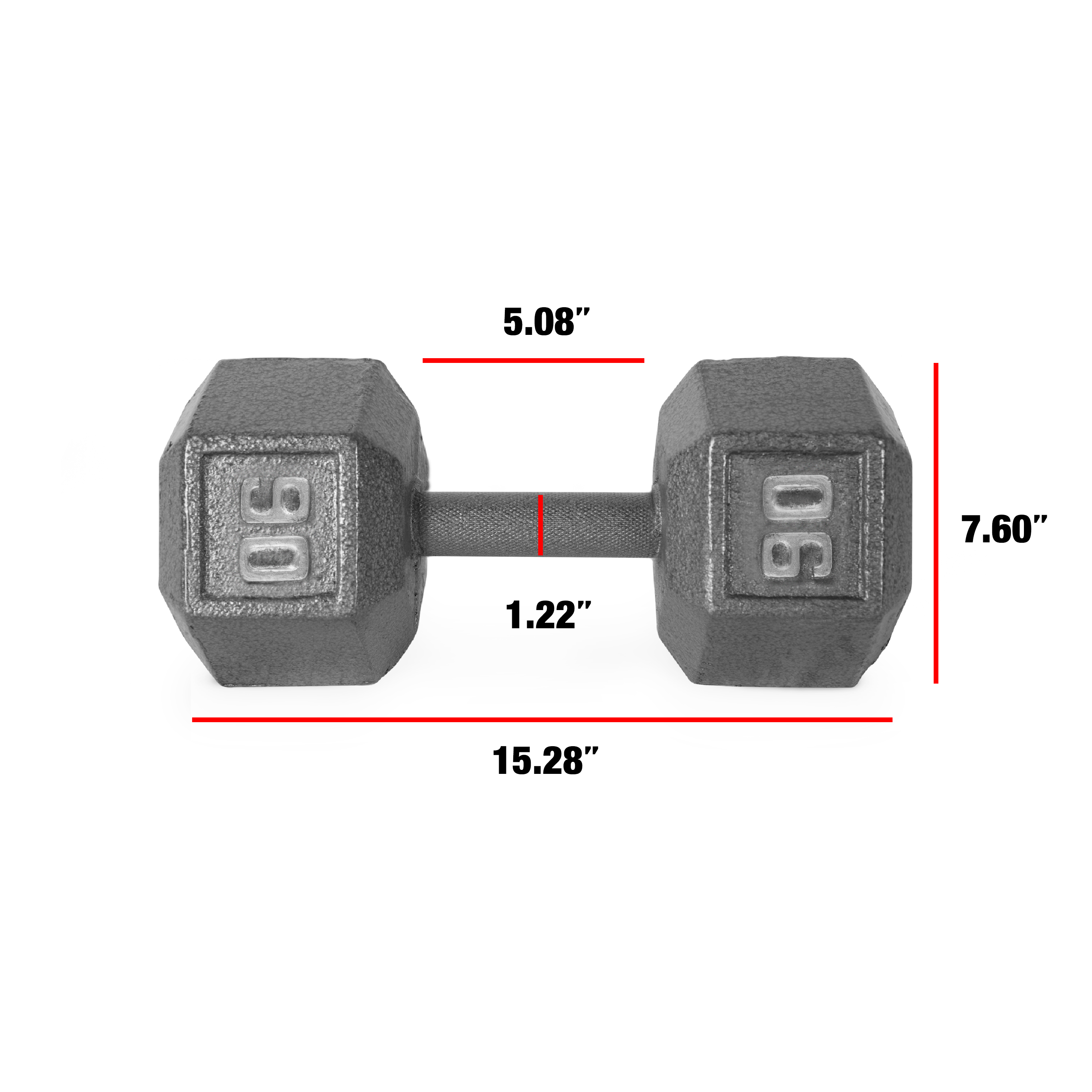 CAP Barbell 90lb Cast Iron Hex Dumbbell, Single - image 4 of 6