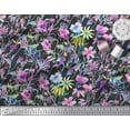 thumbnail image 2 of Soimoi Cotton Duck Fabric Flower Watercolor Print Sewing Fabric Yard 42 Inch Wide, 2 of 3