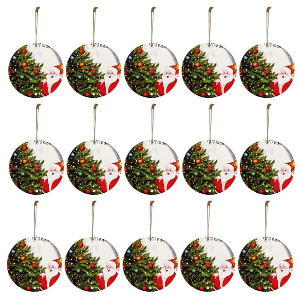 Fiudx Liquidación De Ahorros De Verano Adornos Navideños Tarjeta Colgante De Madera Navideña Decoración De Árbol De Navidad De Madera De Doble Cara